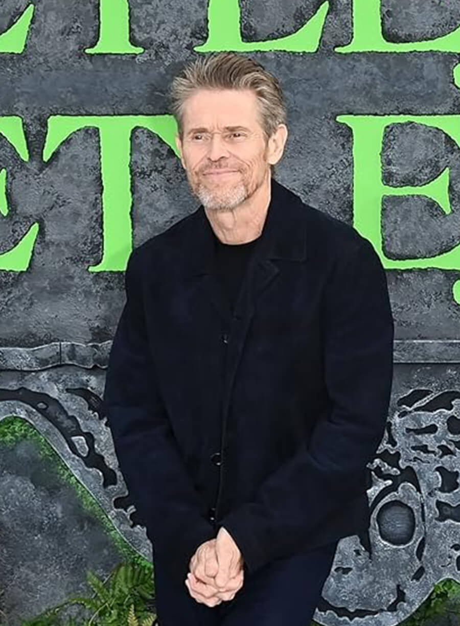 Willem Dafoe Beetlejuice Beetlejuice Premiere Event Suede Jacket