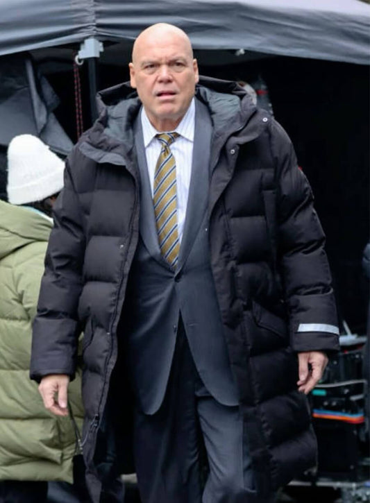 Wilson Fisk Daredevil Born Again Black Puffer Coat