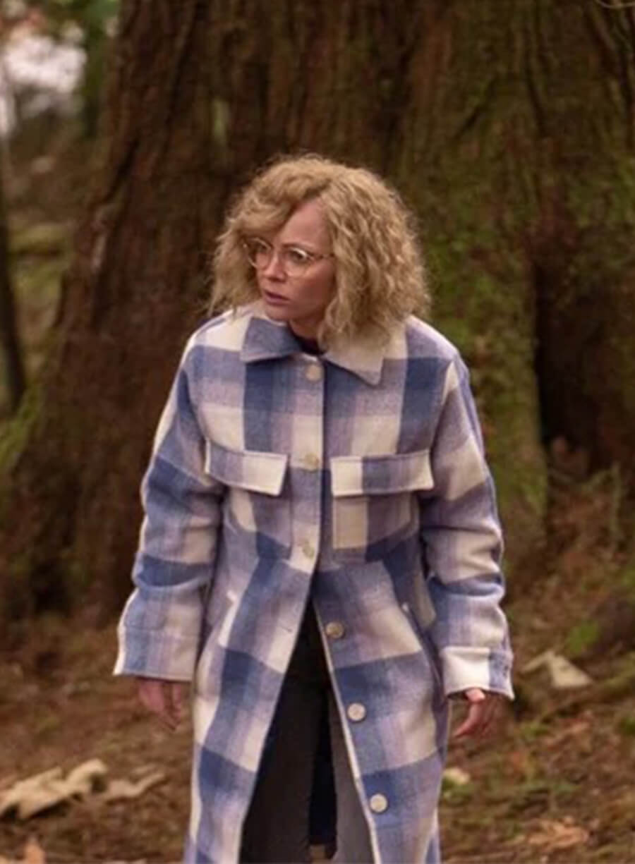 Yellowjackets Christina Ricci Misty purple Plaid Coat