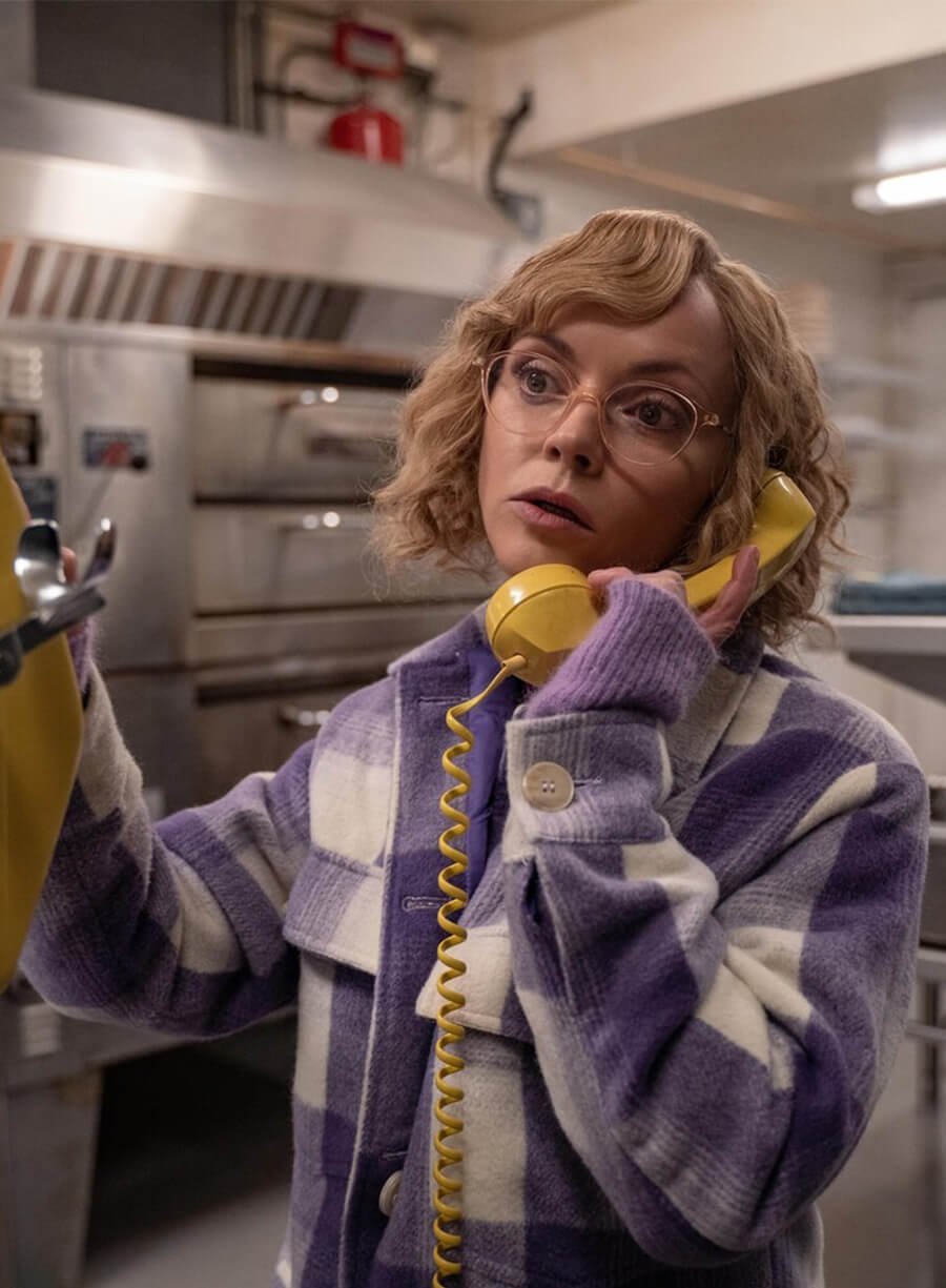 Yellowjackets Christina Ricci Misty purple Plaid Coat