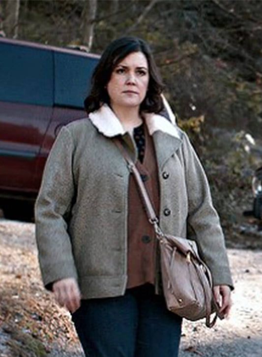 Yellowjackets Melanie Lynskey Shauna Shearling Green Jacket