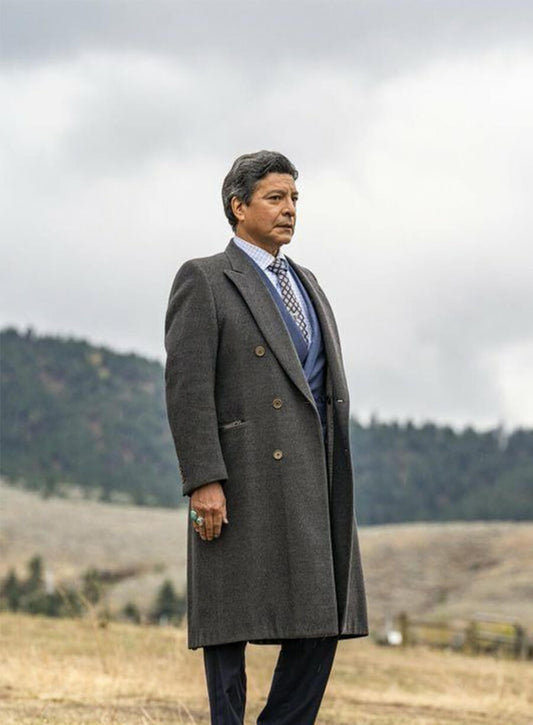 Yellowstone Thomas Rainwater Grey Wool Coat