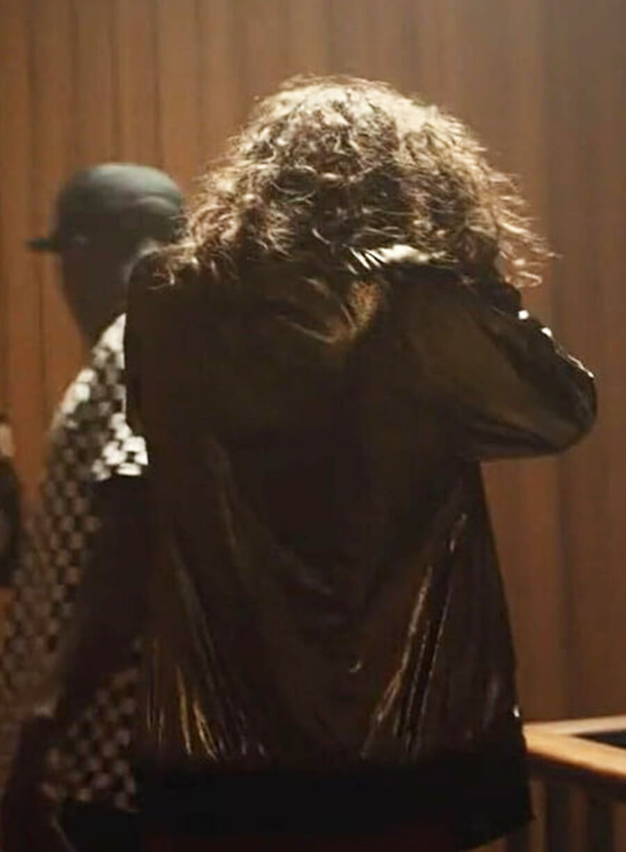 Zendaya Euphoria Rue Bennett Black Bomber Leather Jacket