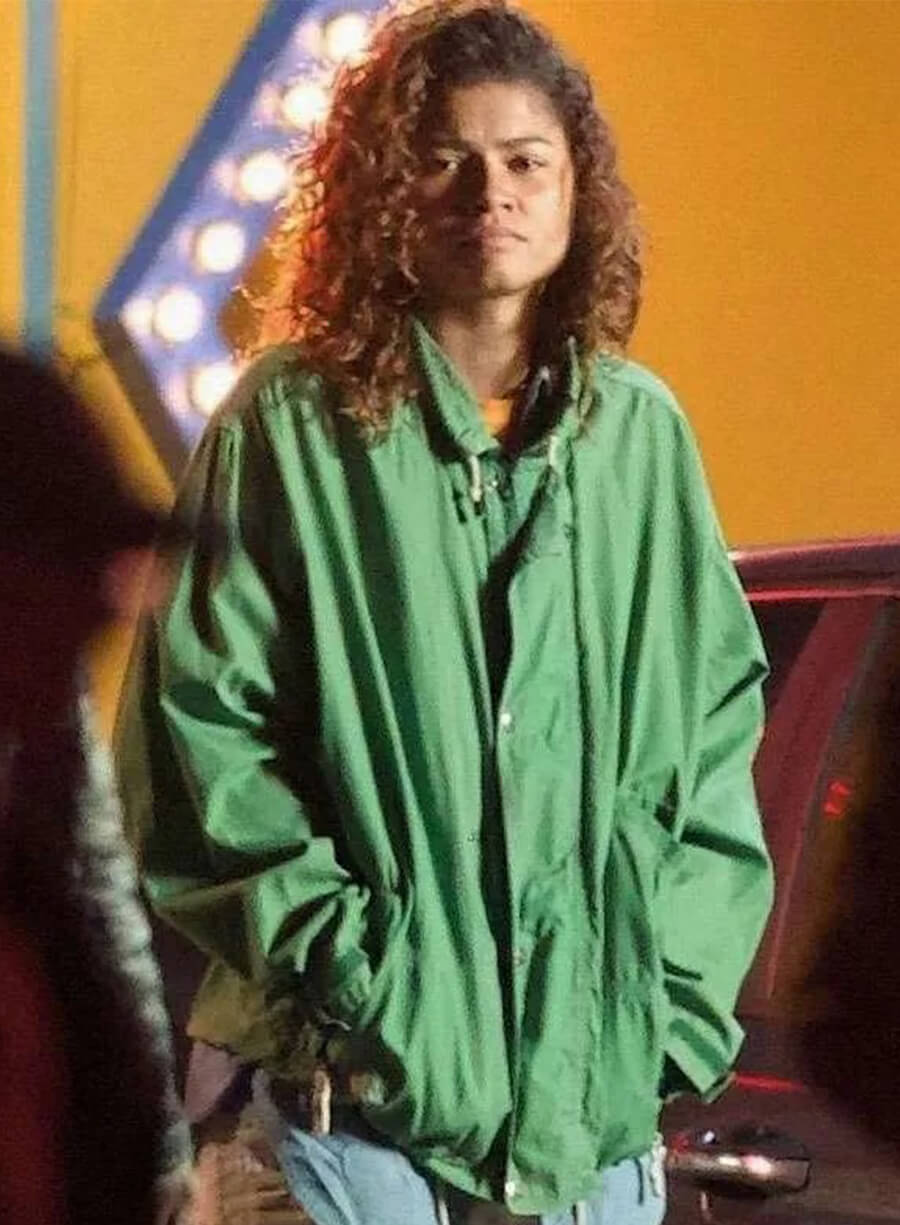 Zendaya Euphoria Rue Bennett Green Jacket
