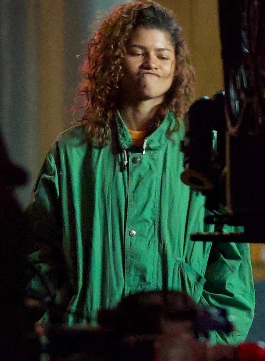 Zendaya Euphoria Rue Bennett Green Jacket