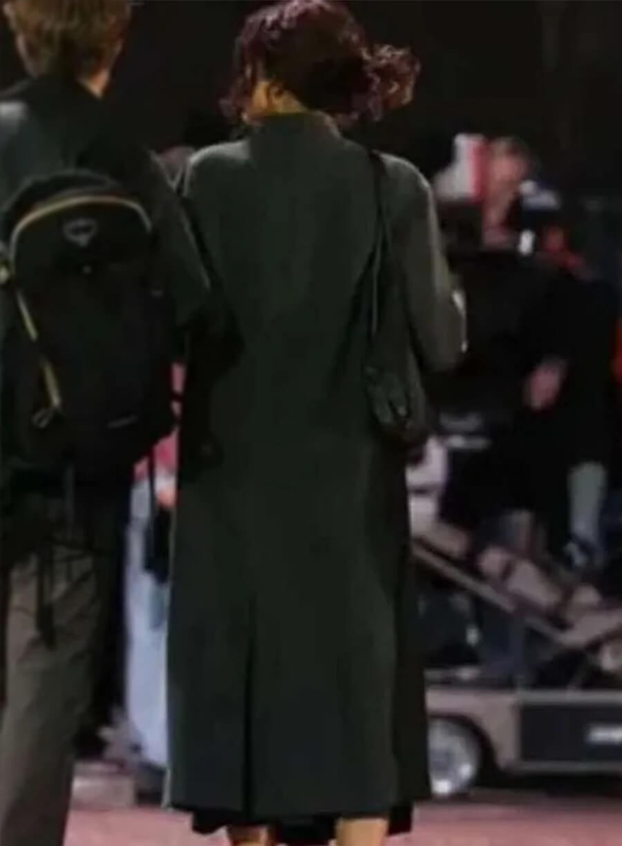 Zendaya The Drama 2026 Emma Harwood Grey Long Coat