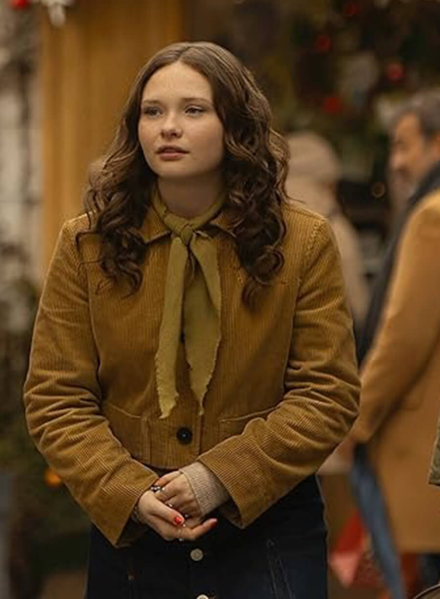 Zoe Colletti The Family Plan 2 Nina Morgan Brown Jacket