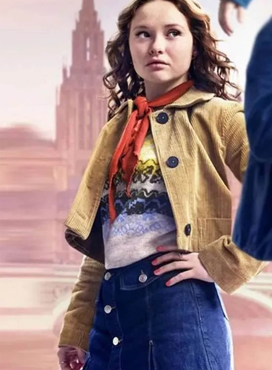 Zoe Colletti The Family Plan 2 Nina Morgan Brown Jacket